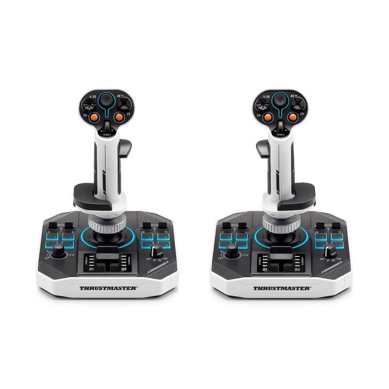 Thrustmaster Sol-R 1 HOSAS Space Sim Duo USB Joystick White Thrustmaster Sol-R 1 HOSAS Space Sim Duo USB Joystick White
