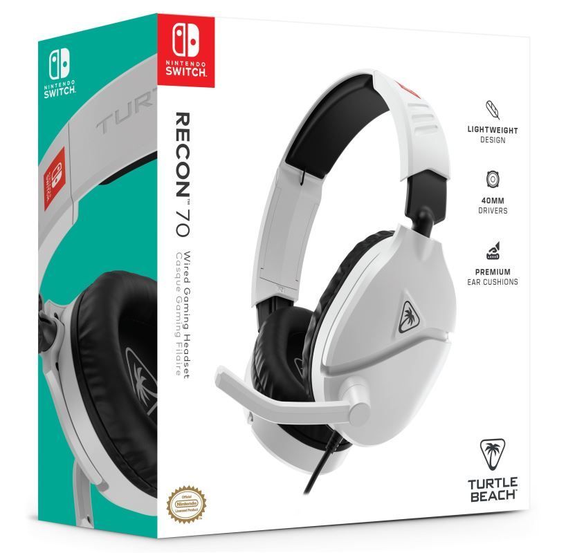 Turtle Beach Recon 70 Gaming Headset for Nintendo Switch White/Black Turtle Beach Recon 70 Gaming Headset for Nintendo Switch White/Black