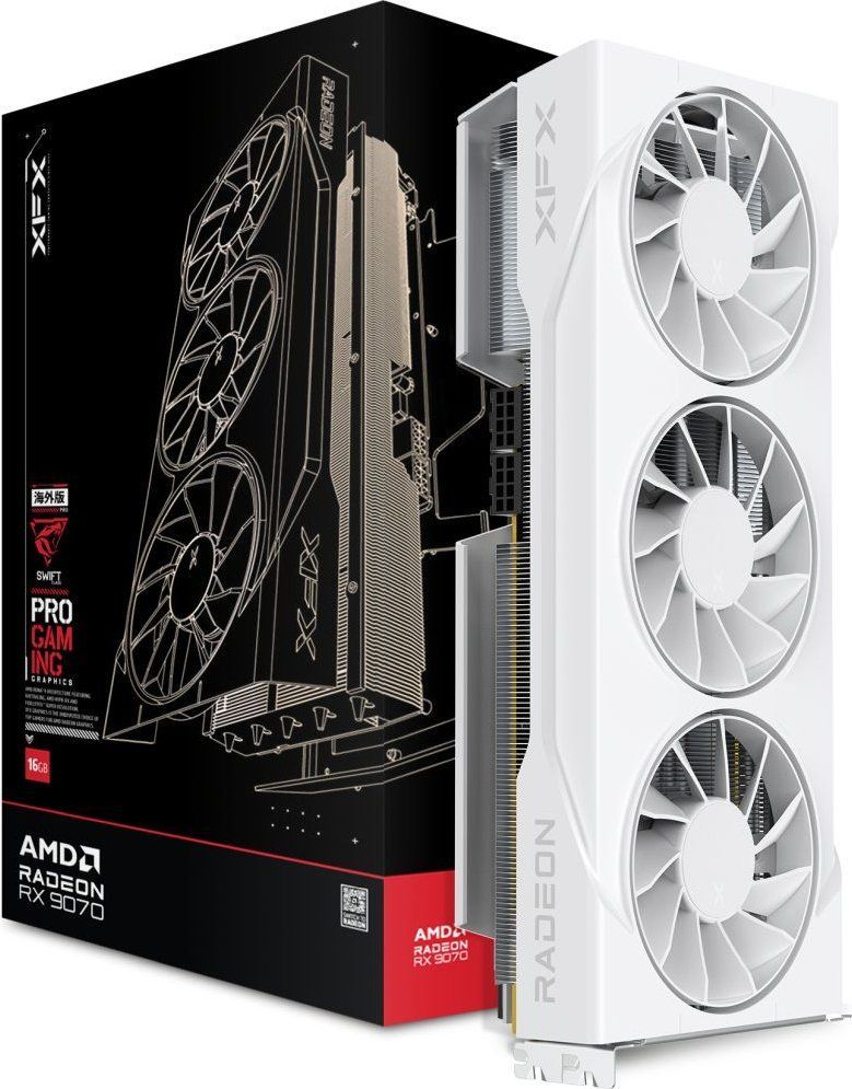XFX RX9070 16GB DDR6 Swift Triple Fan Gaming Edition White OC XFX RX9070 16GB DDR6 Swift Triple Fan Gaming Edition White OC