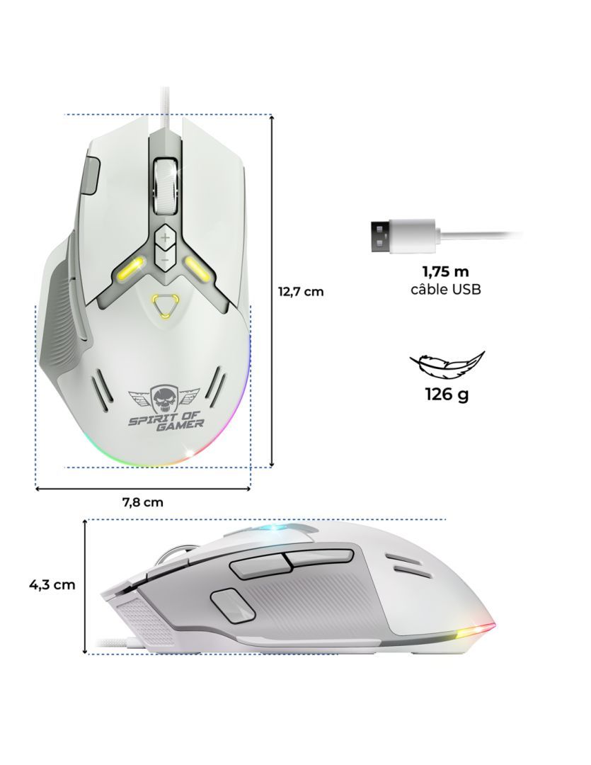 Spirit Of Gamer Elite M60 Mouse Arctic Spirit Of Gamer Elite M60 Mouse Arctic