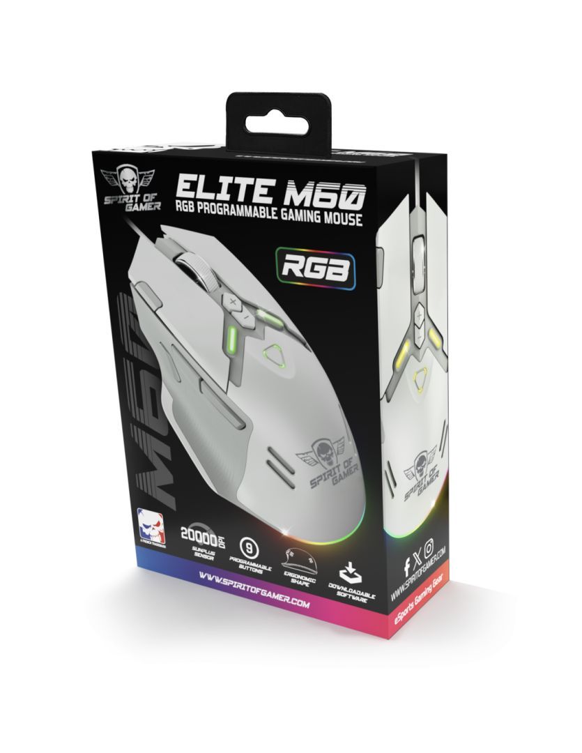 Spirit Of Gamer Elite M60 Mouse Arctic Spirit Of Gamer Elite M60 Mouse Arctic