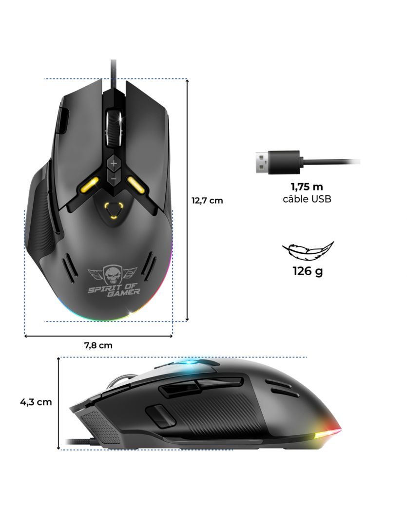 Spirit Of Gamer Elite M60 Mouse Black Spirit Of Gamer Elite M60 Mouse Black