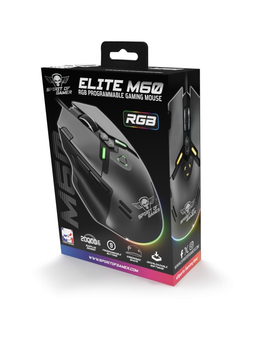 Spirit Of Gamer Elite M60 Mouse Black Spirit Of Gamer Elite M60 Mouse Black