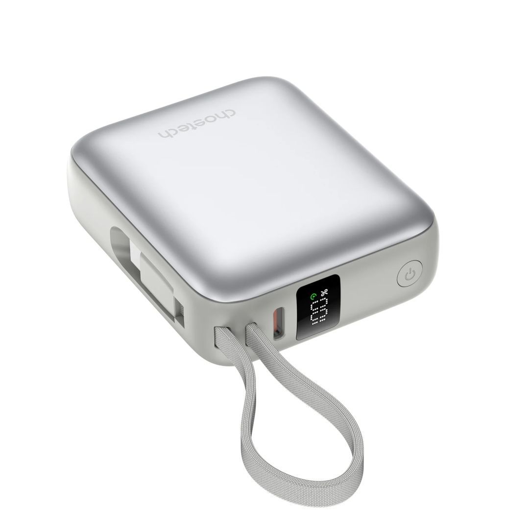 Choetech B832 Mini 35W 10000mAh PowerBank with USB-C Cable Silver Choetech B832 Mini 35W 10000mAh PowerBank with USB-C Cable Silver