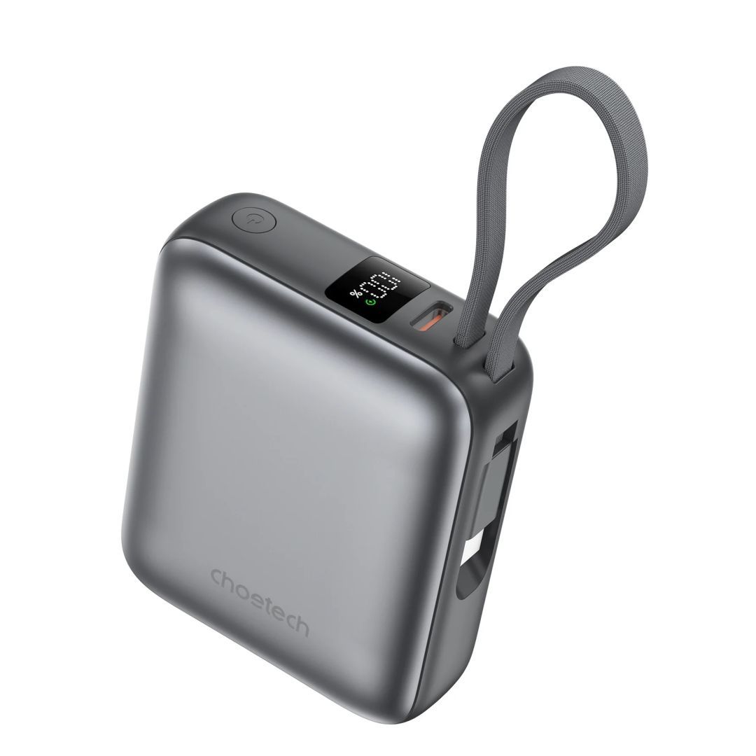 Choetech B832 Mini 35W 10000mAh PowerBank with USB-C Cable Grey Choetech B832 Mini 35W 10000mAh PowerBank with USB-C Cable Grey