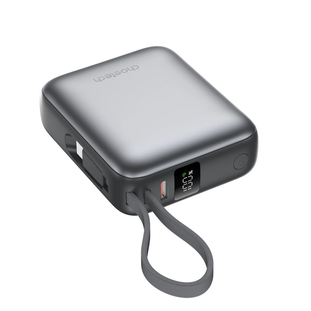 Choetech B832 Mini 35W 10000mAh PowerBank with USB-C Cable Grey Choetech B832 Mini 35W 10000mAh PowerBank with USB-C Cable Grey