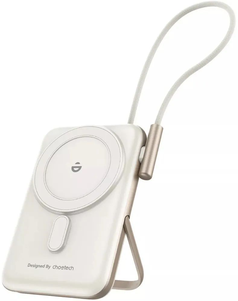 Choetech B735 10000mah 20W Magnetic Powerbank with Bracket & USB-C Cable & Power Display White Choetech B735 10000mah 20W Magnetic Powerbank with Bracket & USB-C Cable & Power Display White