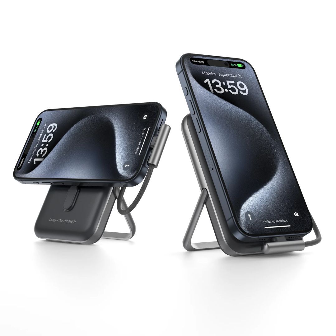 Choetech B735 10000mah 20W Magnetic Powerbank with Bracket & USB-C Cable & Power Display Black Choetech B735 10000mah 20W Magnetic Powerbank with Bracket & USB-C Cable & Power Display Black