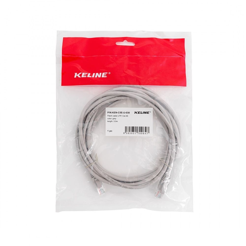 Keline CAT5e U-UTP Patch Cable 15m Grey Keline CAT5e U-UTP Patch Cable 15m Grey