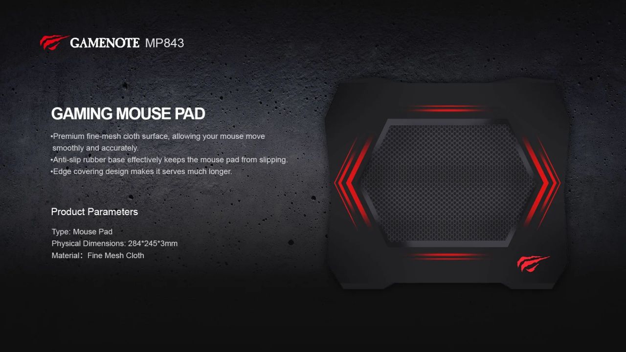 HAVIT Gamenote MP843 Gaming Egérpad Black/Red HAVIT Gamenote MP843 Gaming Egérpad Black/Red