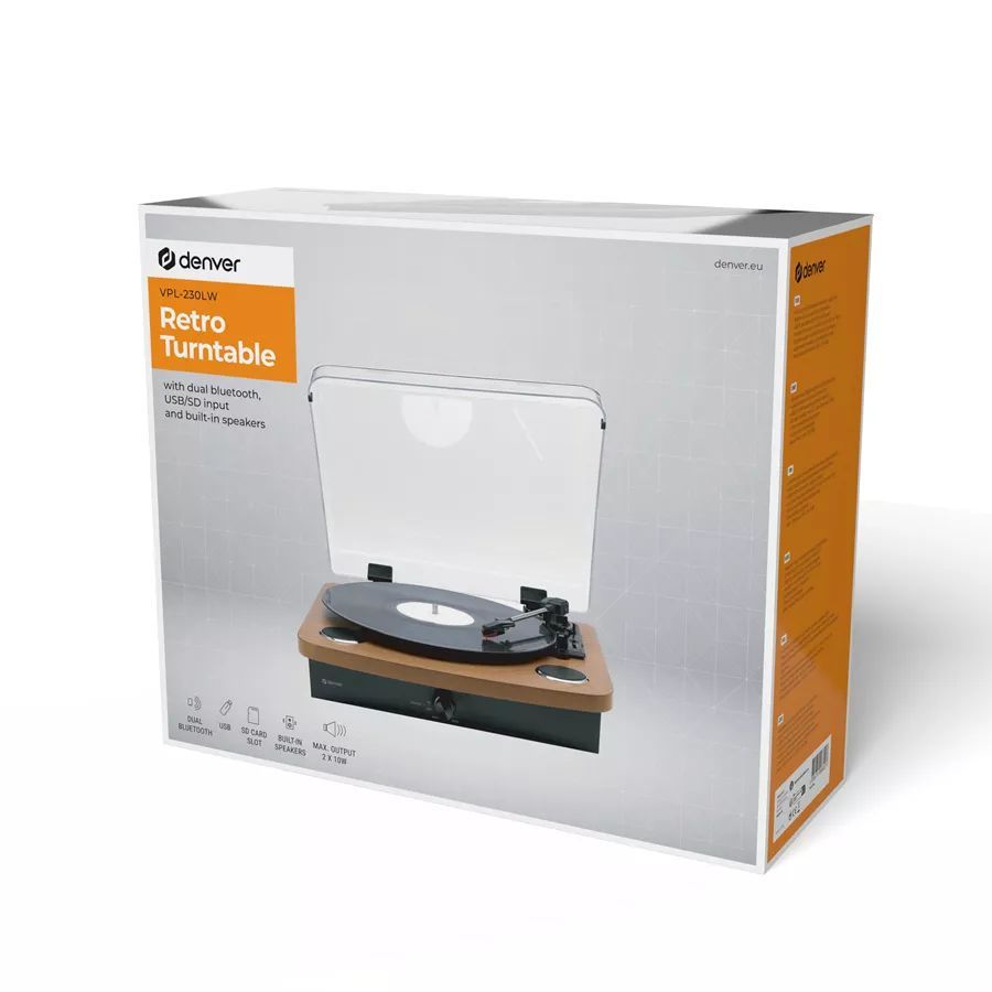 Denver VPL-230LW Retro Turntable Denver VPL-230LW Retro Turntable