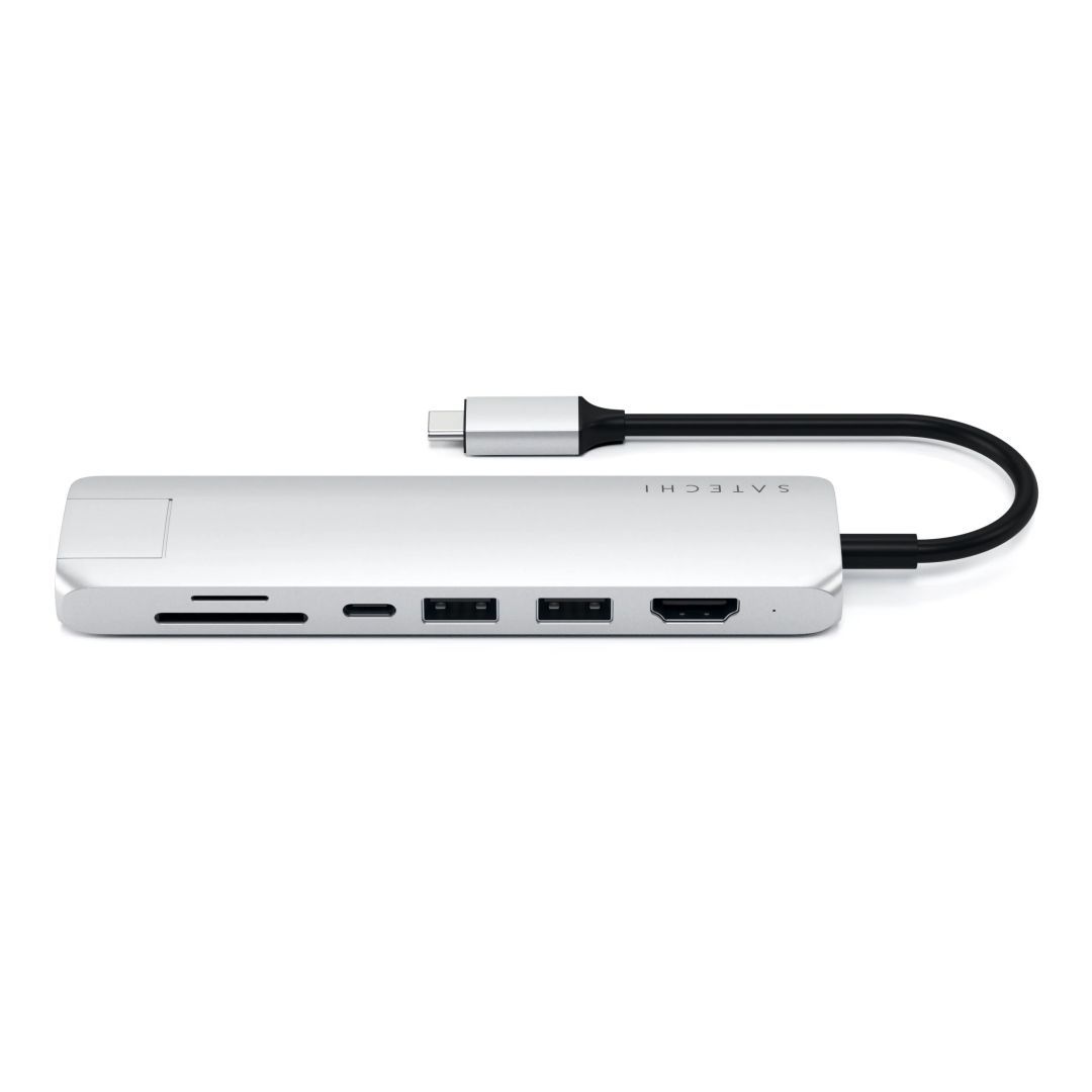 Satechi 6-in-1 USB-C Slim Multiport Adapter Silver Satechi 6-in-1 USB-C Slim Multiport Adapter Silver