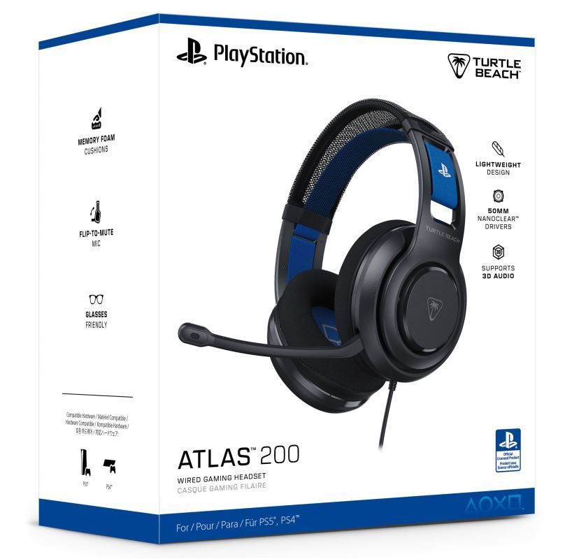Turtle Beach Atlas 200 Gaming Headset for PlayStation Black/Blue