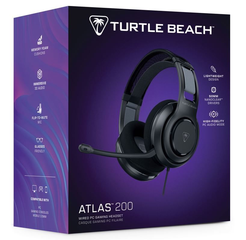 Turtle Beach Atlas 200 Gaming Headset for PC Black