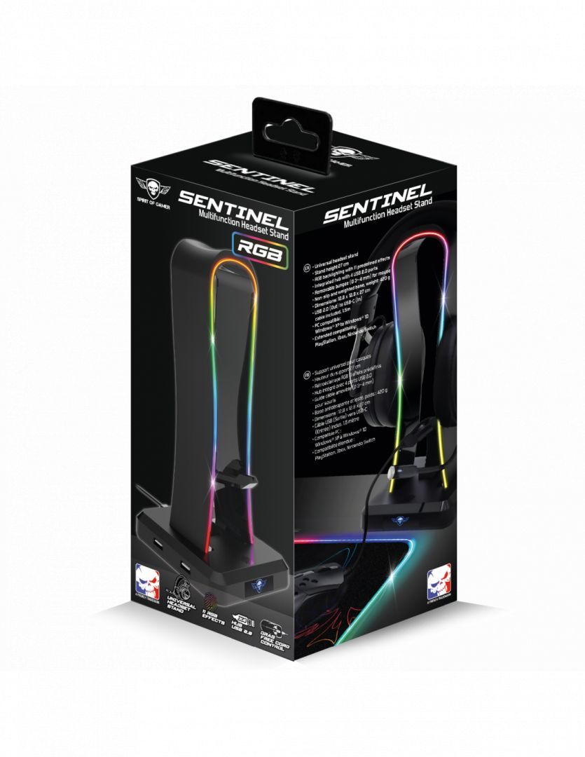 Spirit Of Gamer Sentinel Headset Stand Black Spirit Of Gamer Sentinel Headset Stand Black