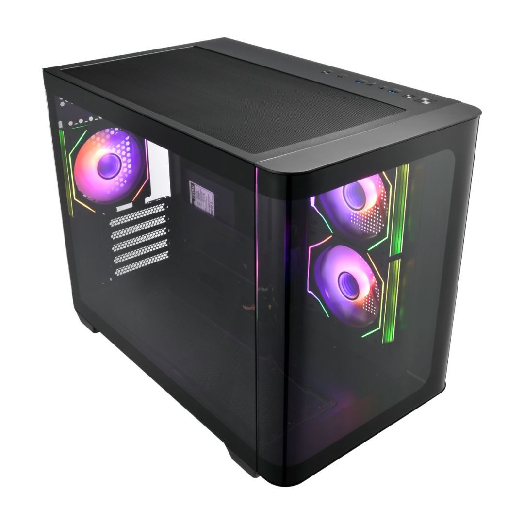FSP S380 RGB Tempered Glass Black