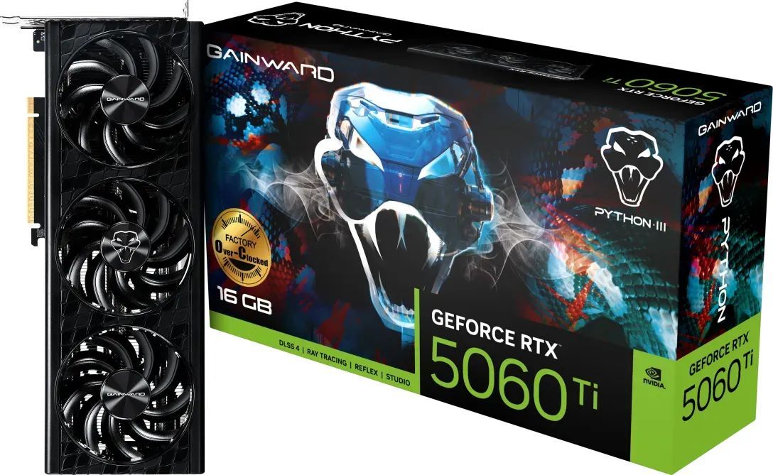 Gainward GeForce RTX5060 TI 16GB DDR7 Python III OC
