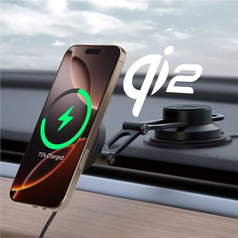 Spigen OneTap Pro 4 MagSafe Car Mount Charger Wireless / Dashboard / Windshield Black Spigen OneTap Pro 4 MagSafe Car Mount Charger Wireless / Dashboard / Windshield Black