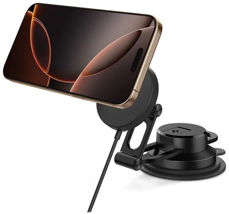 Spigen OneTap Pro 4 MagSafe Car Mount Charger Wireless / Dashboard / Windshield Black Spigen OneTap Pro 4 MagSafe Car Mount Charger Wireless / Dashboard / Windshield Black