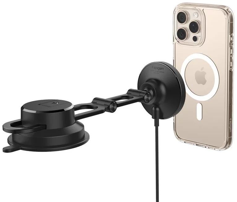 Spigen OneTap Pro 4 MagSafe Car Mount Charger Wireless / Dashboard / Windshield Black Spigen OneTap Pro 4 MagSafe Car Mount Charger Wireless / Dashboard / Windshield Black