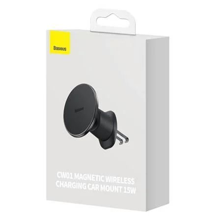 Baseus CW01 15W Magnetic Wireless Charging Car Mount Black Baseus CW01 15W Magnetic Wireless Charging Car Mount Black
