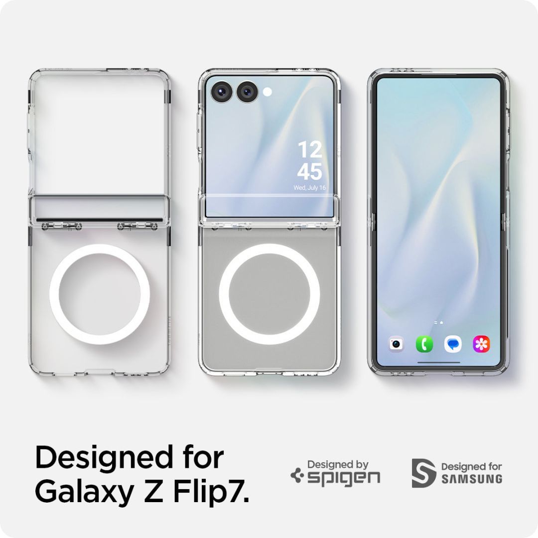 Spigen Ultra Hybrid Pro MagSafe for Samsung Galaxy Z Flip7 Clear White Spigen Ultra Hybrid Pro MagSafe for Samsung Galaxy Z Flip7 Clear White