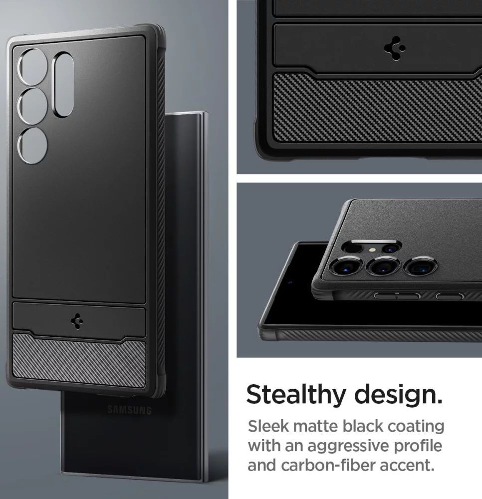 Spigen Rugged Armor Samsung Galaxy S24 Ultra Matte Black Spigen Rugged Armor Samsung Galaxy S24 Ultra Matte Black