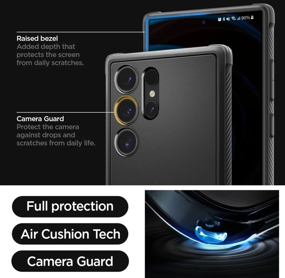 Spigen Rugged Armor Samsung Galaxy S24 Ultra Matte Black Spigen Rugged Armor Samsung Galaxy S24 Ultra Matte Black