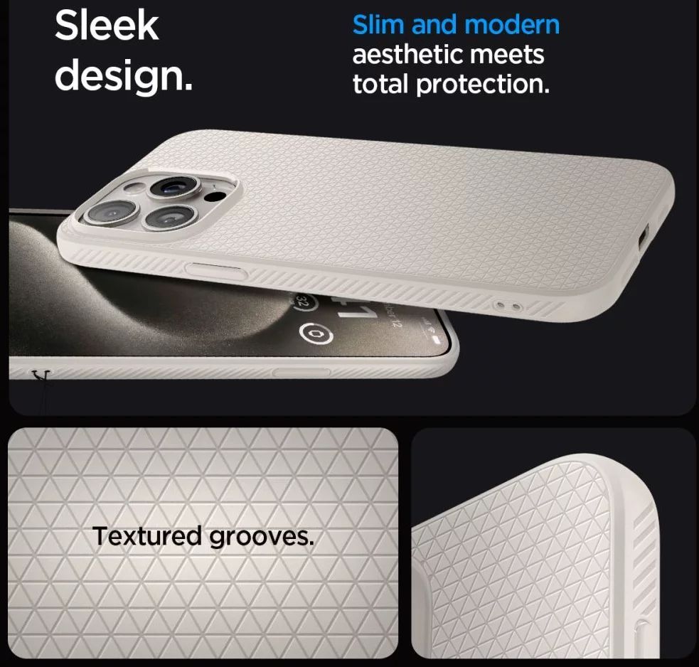 Spigen Liquid Air for iPhone 15 Pro Natural Titanium Spigen Liquid Air for iPhone 15 Pro Natural Titanium