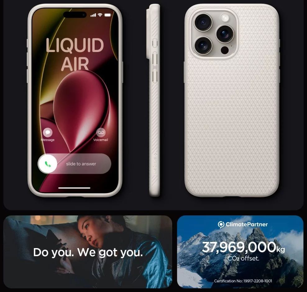 Spigen Liquid Air for iPhone 15 Pro Natural Titanium Spigen Liquid Air for iPhone 15 Pro Natural Titanium