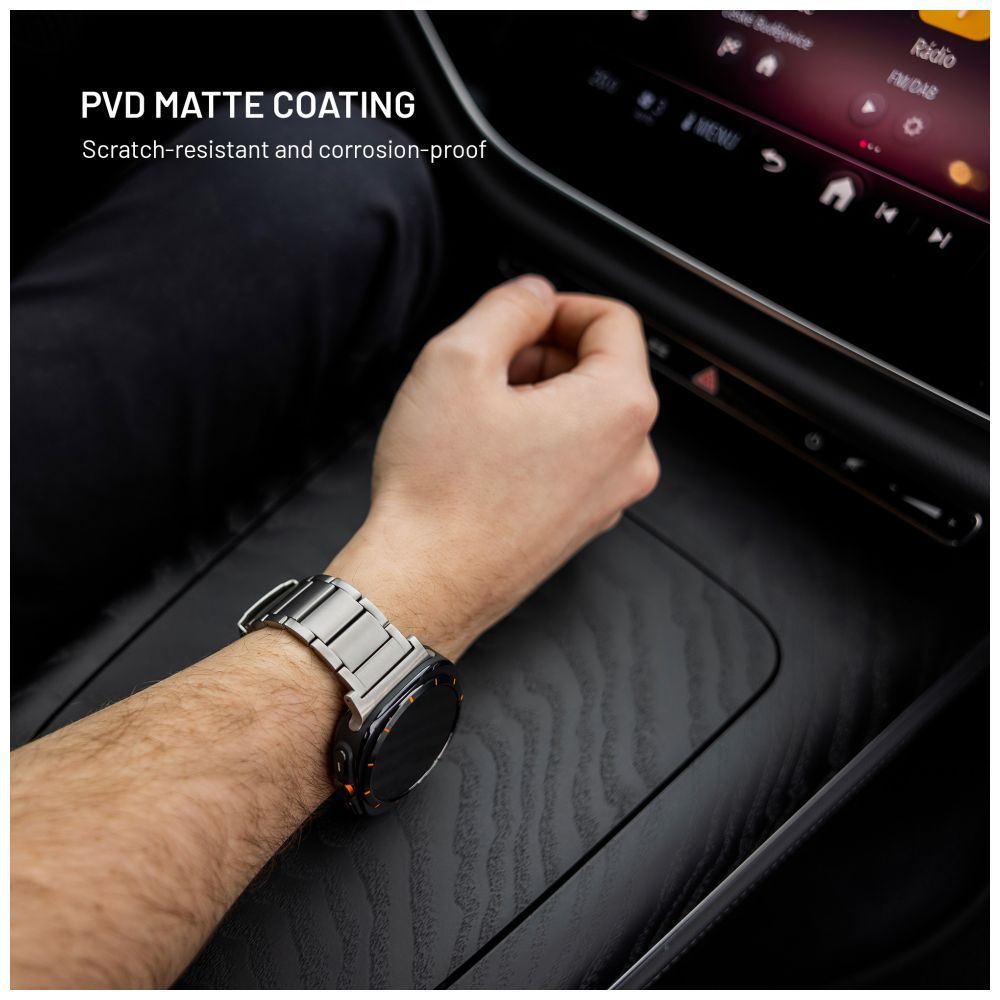 FIXED Titán óraszíj Garmin QuickFit 26mm okosórához, natural titanium