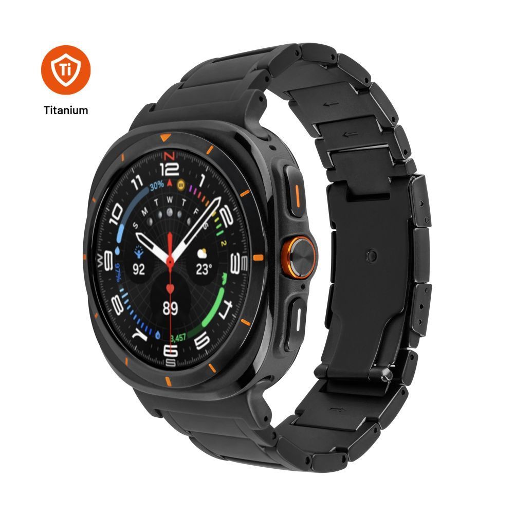 FIXED Titán óraszíj Samsung Galaxy Watch Ultra okosórához, fekete