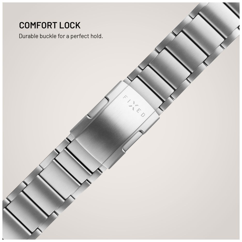 FIXED Titán óraszíj Garmin QuickFit 22mm okosórához, natural titanium