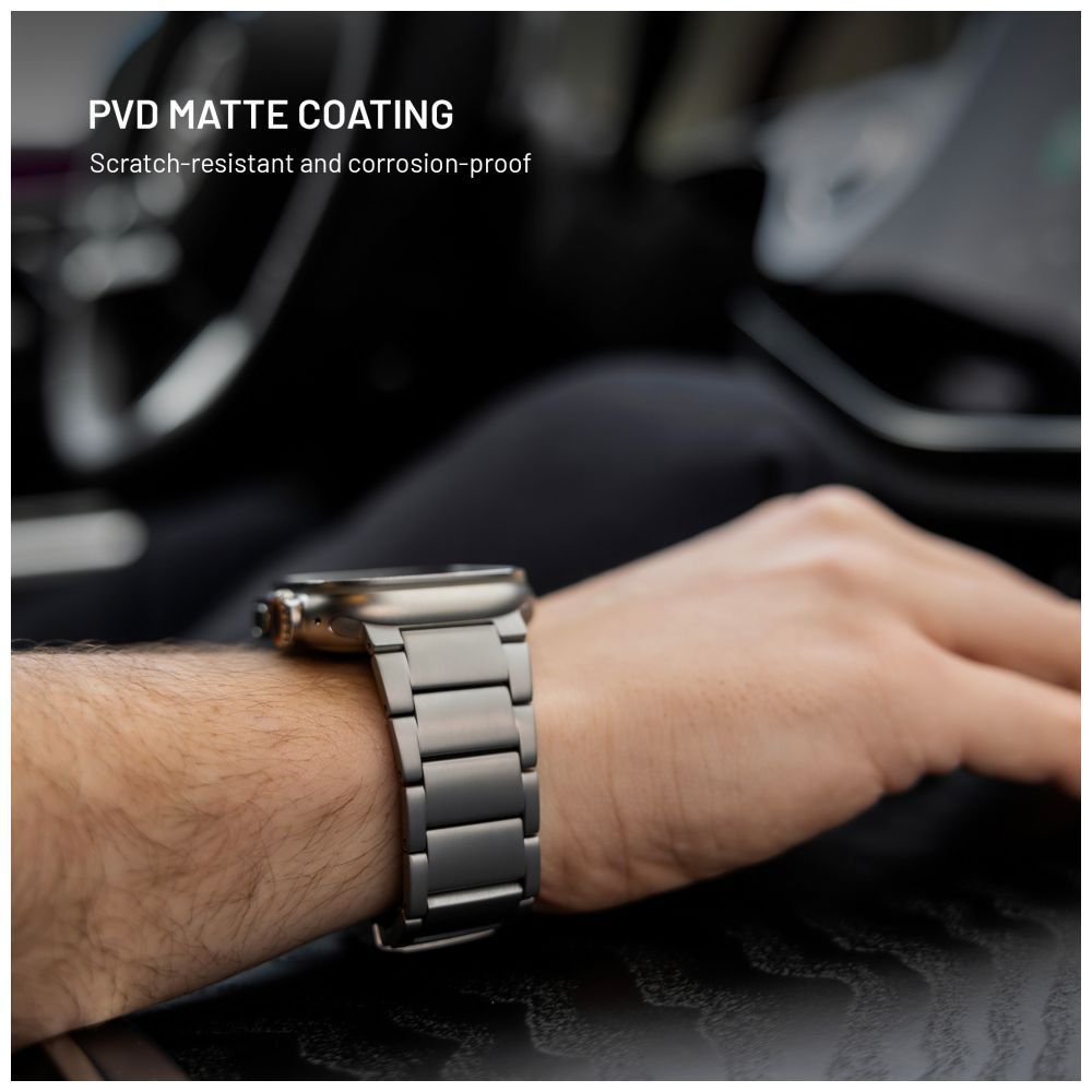 FIXED Titán óraszíj Apple Watch 44/45/46/49mm okosórához, natural titanium