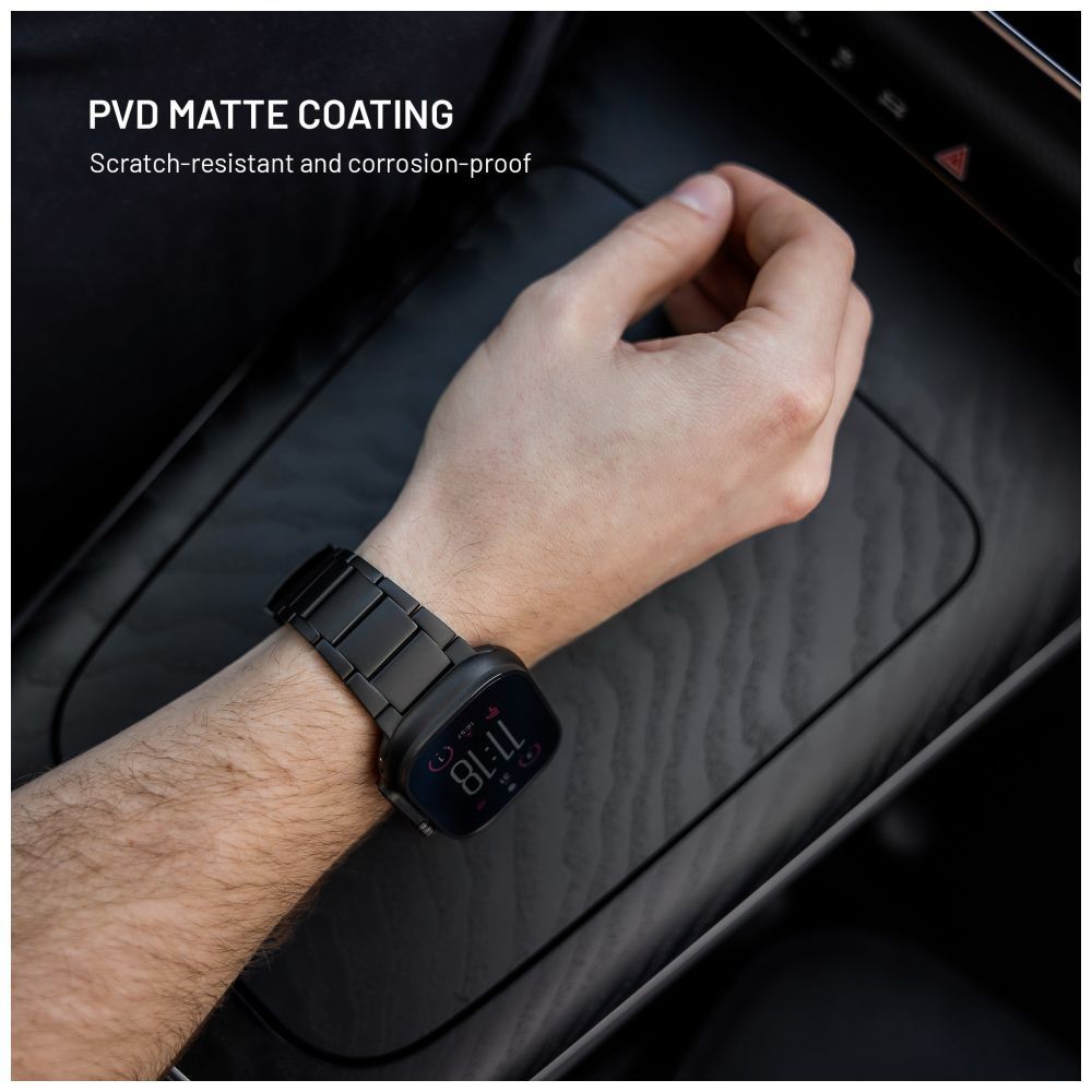 FIXED Titán óraszíj Apple Watch 44/45/46/49mm okosórához, fekete