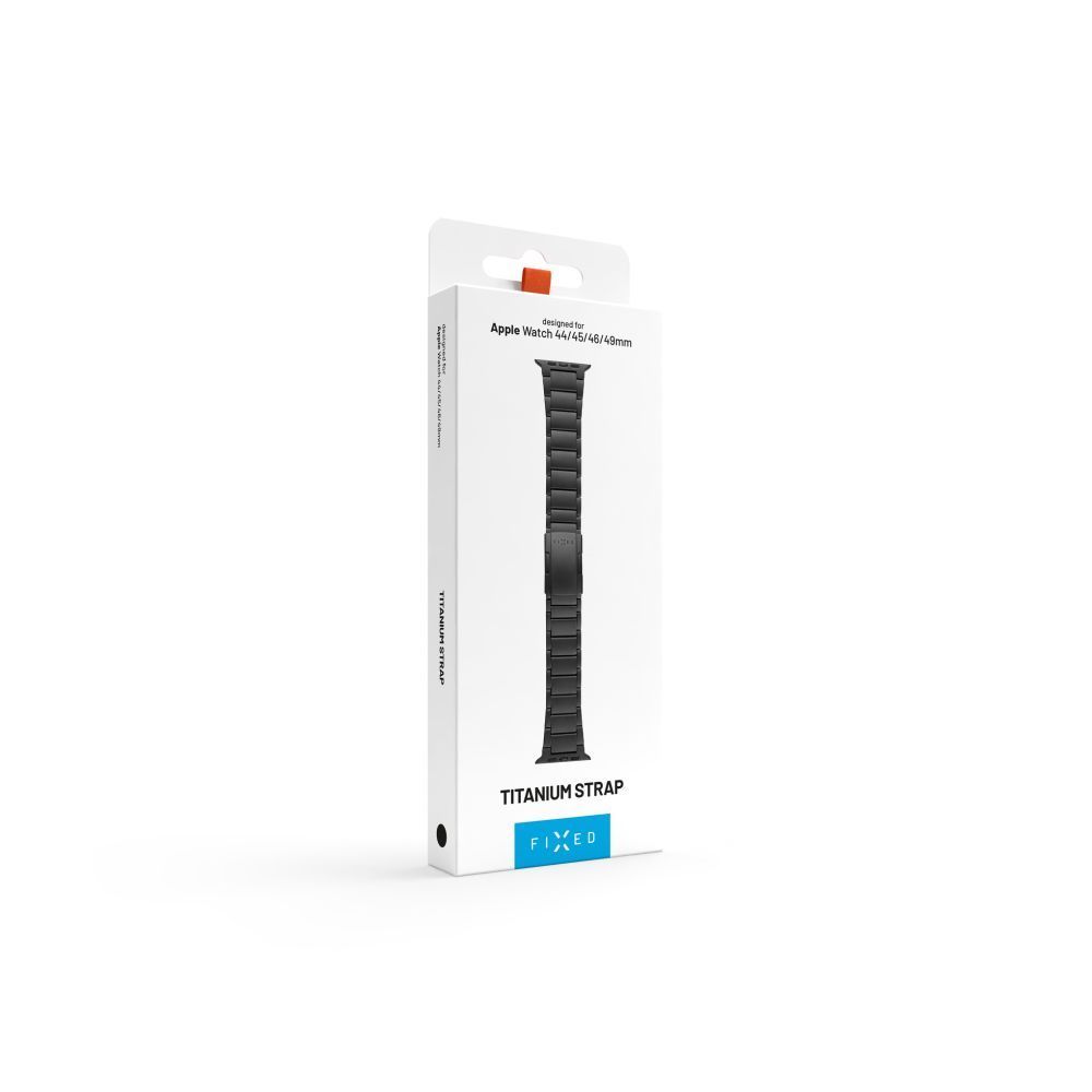 FIXED Titán óraszíj Apple Watch 44/45/46/49mm okosórához, fekete