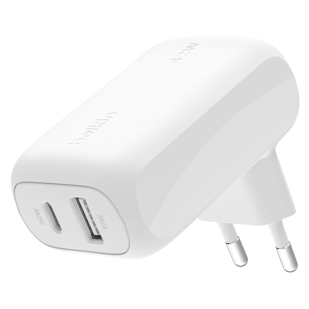 Belkin BOOSTCharge Dual Wall Charger 42W White Belkin BOOSTCharge Dual Wall Charger 42W White