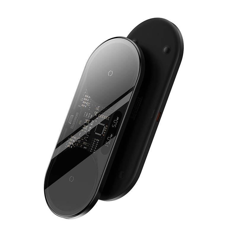 Baseus Digital LED Display Wireless Charger Black