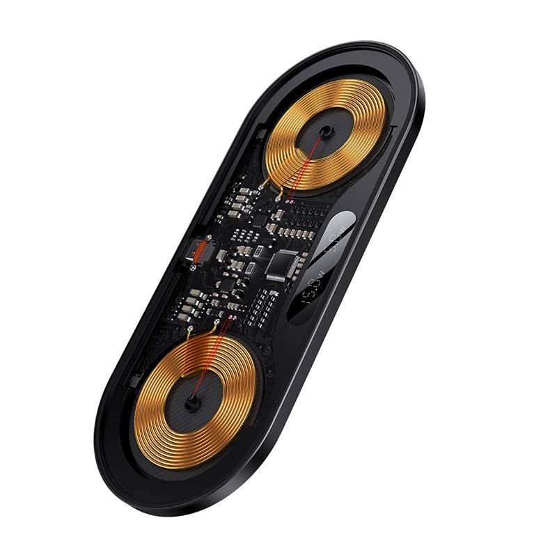 Baseus Digital LED Display Wireless Charger Black