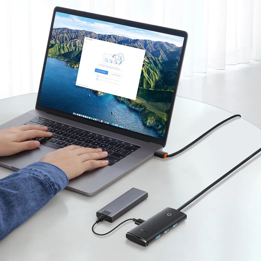 Baseus Lite Series 4in1 USB3.0 Hub Black Baseus Lite Series 4in1 USB3.0 Hub Black