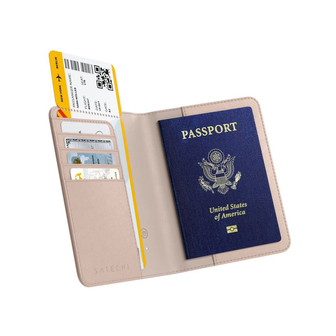 Satechi Vegan-Leather FindAll Passport Cover Desert Rose Satechi Vegan-Leather FindAll Passport Cover Desert Rose