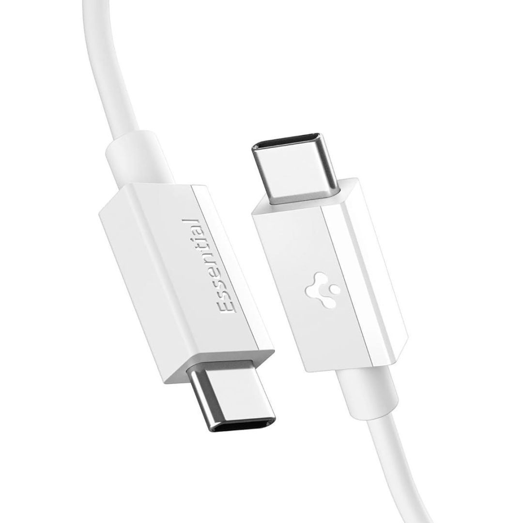 Spigen Essential USB-C to USB-C 60W cable 1m White Spigen Essential USB-C to USB-C 60W cable 1m White
