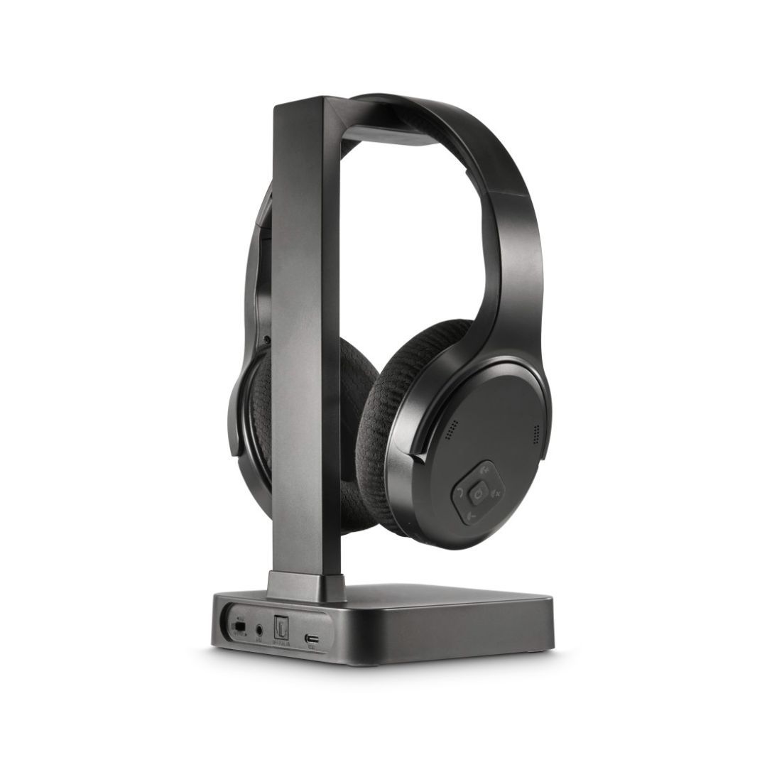 Hama TV Headphones, Wireless Bluetooth Headset + Stand Black Hama TV Headphones, Wireless Bluetooth Headset + Stand Black