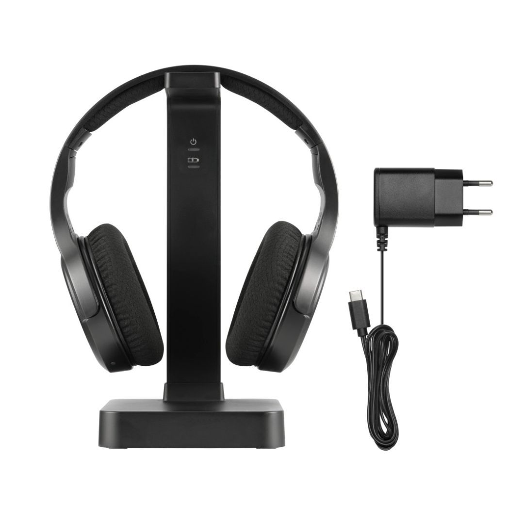 Hama TV Headphones, Wireless Bluetooth Headset + Stand Black Hama TV Headphones, Wireless Bluetooth Headset + Stand Black