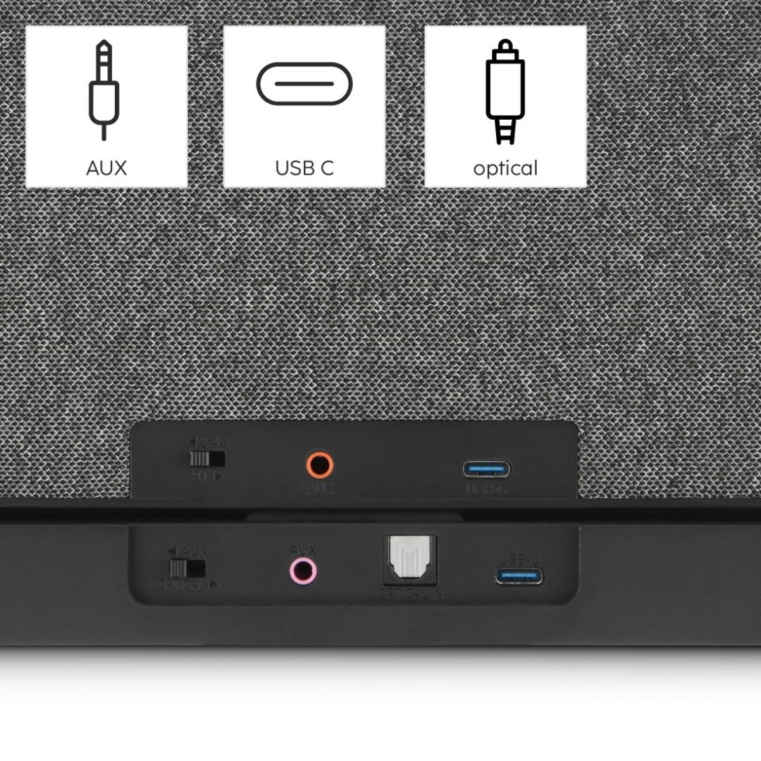 Hama Loudspeaker for TVs 2.4GHz Station + Bluetooth Portable Stereo Speaker Black Hama Loudspeaker for TVs 2.4GHz Station + Bluetooth Portable Stereo Speaker Black