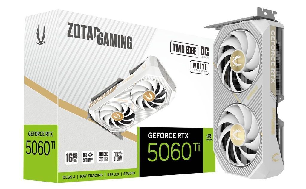 Zotac GeForce RTX5060 Ti 16GB DDR7 Twin Edge OC White