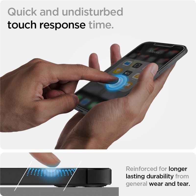 Spigen Glas tR EZ Fit, 2 Pack - iPhone 12 mini Spigen Glas tR EZ Fit, 2 Pack - iPhone 12 mini