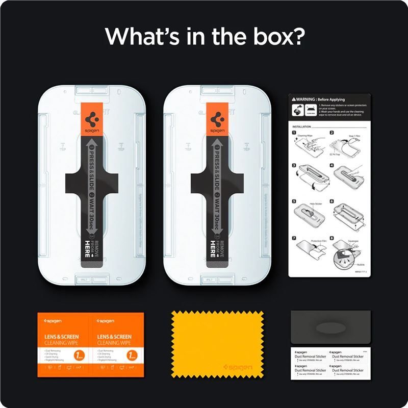 Spigen Glass EZ Fit Privacy 2 Pack - iPhone 14 Pro Max Spigen Glass EZ Fit Privacy 2 Pack - iPhone 14 Pro Max