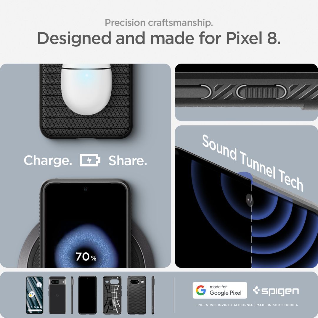 Spigen Google Pixel 8 Liquid Air Matte Black Spigen Google Pixel 8 Liquid Air Matte Black