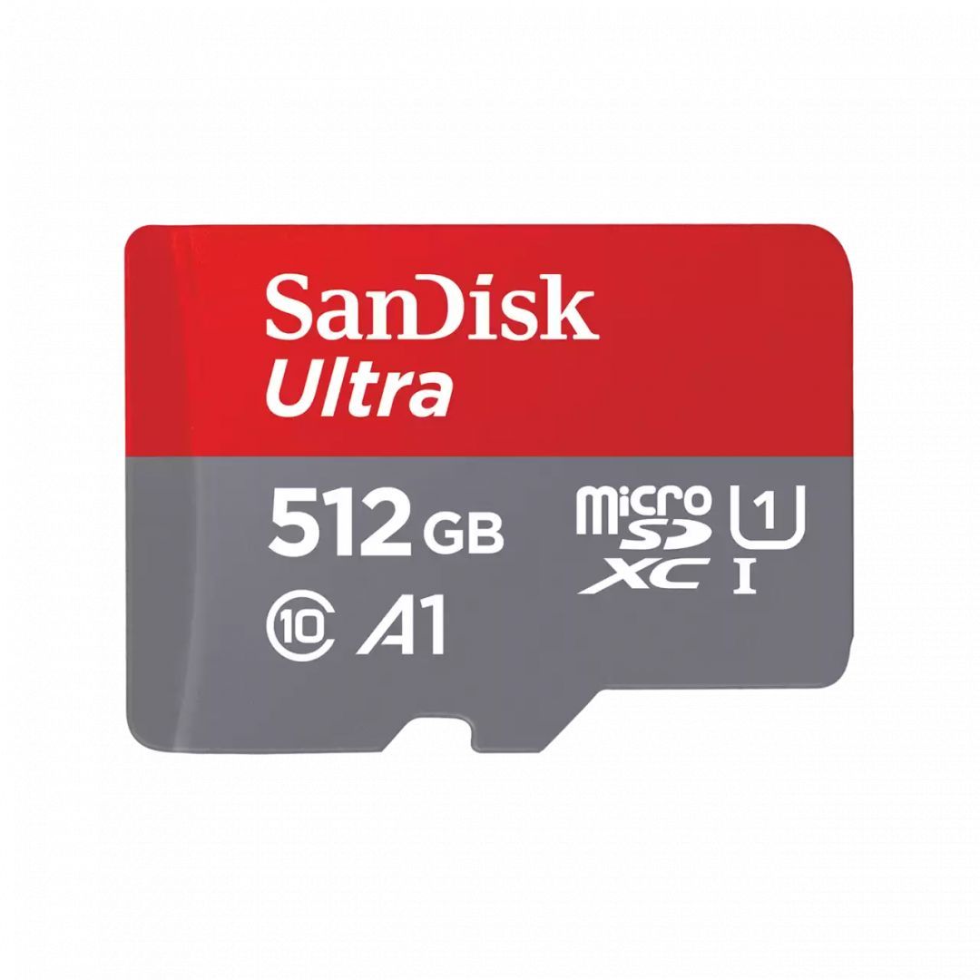 Sandisk 512GB microSDHC Ultra Class 10 UHS-I A1 (Android) + adapterrel Sandisk 512GB microSDHC Ultra Class 10 UHS-I A1 (Android) + adapterrel